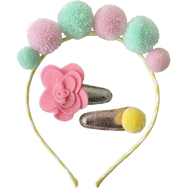 Headband & Hair Clip Set Pastel, Pastel - Hair Accessories - 1
