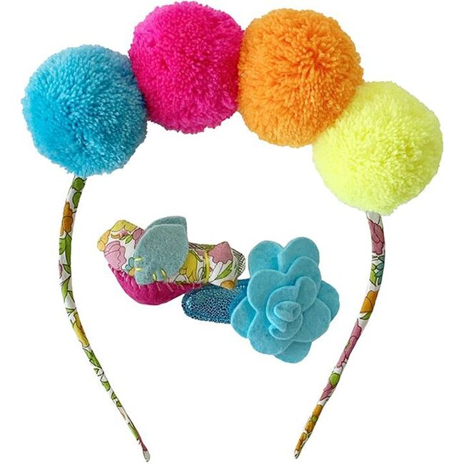 Headband & Hair Clip Set Rainbow, Multicolour - Hair Accessories - 1