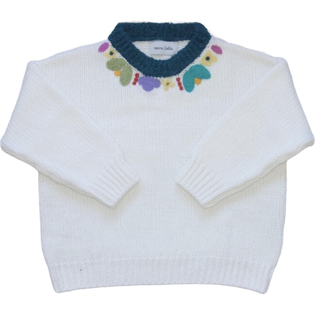 Women's Organic Sweater, Bianco