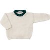 Sweater, Bianco / Emerald - Sweaters - 1 - thumbnail