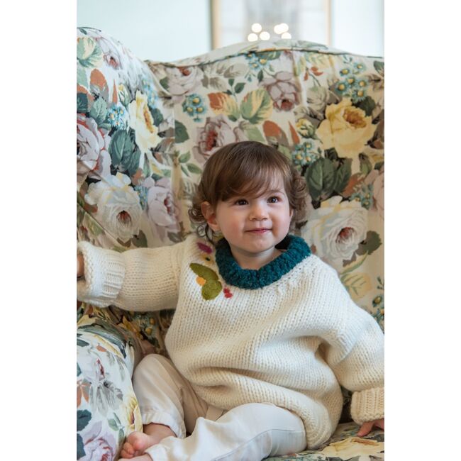 Organic Cotton Sweater,  Bianco - Sweaters - 2