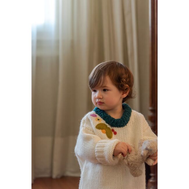 Organic Cotton Sweater,  Bianco - Sweaters - 3