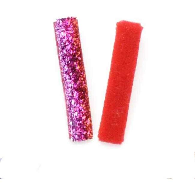 Velvet Glitter Duo, Red - Hair Accessories - 1