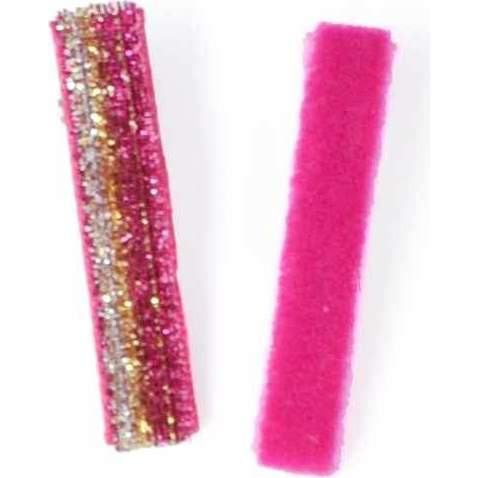 Velvet Glitter Duo, Pink - Hair Accessories - 1