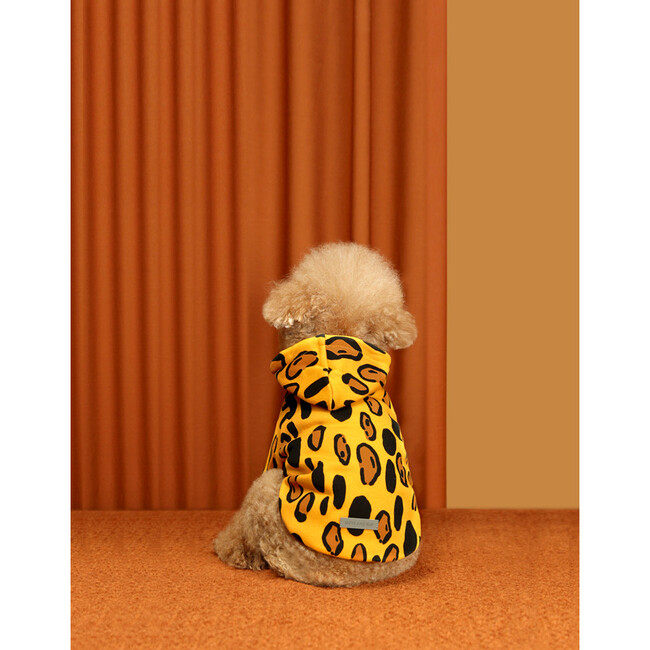 Animal Print Dog Hoodie, Yellow - Dog Clothes - 3