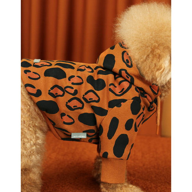 Animal Print Dog Hoodie, Brown - Dog Clothes - 4