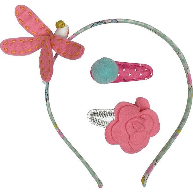 Dragonfly & Hb Hair Clip Set Coral, Multi - Hair Accessories - 2