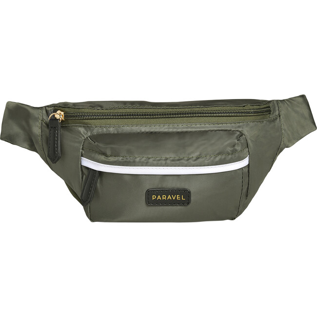 Monogrammable Fold-Up Belt Bag, Safari Green