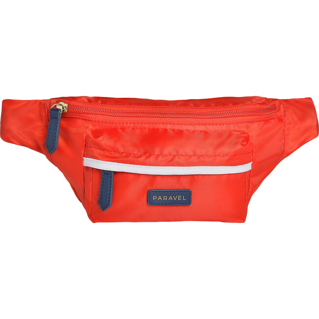 Monogrammable Fold-Up Belt Bag, Bepop Red - Bags - 1