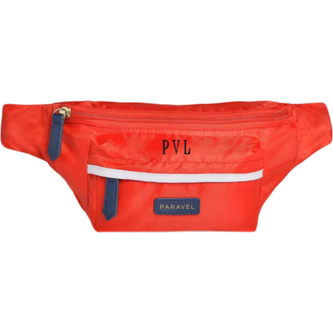 Monogrammable Fold-Up Belt Bag, Bepop Red