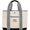 Monogrammable Cabana Tote, Domino - Bags - 2