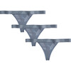 Women's Sieve Thong 3 Pack, Slate - Underwear - 1 - thumbnail