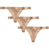 Women's Sieve Thong 3 Pack, Buff - Underwear - 1 - thumbnail