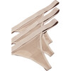 Women's Sieve Thong 3 Pack, Buff - Underwear - 4