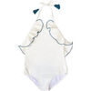 Linda One Piece, Ivory/Teal - One Pieces - 1 - thumbnail