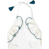 Linda One Piece, Ivory/Teal - One Pieces - 3
