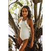 Linda One Piece, Ivory/Teal - One Pieces - 4