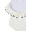 Linda One Piece, Ivory/Teal - One Pieces - 5