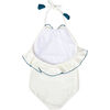 Linda One Piece, Ivory/Teal - One Pieces - 6