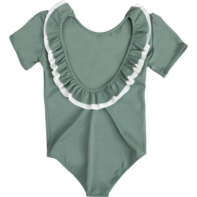 Carlotta Swimsuit, Sage Green/Ivory - One Pieces - 3