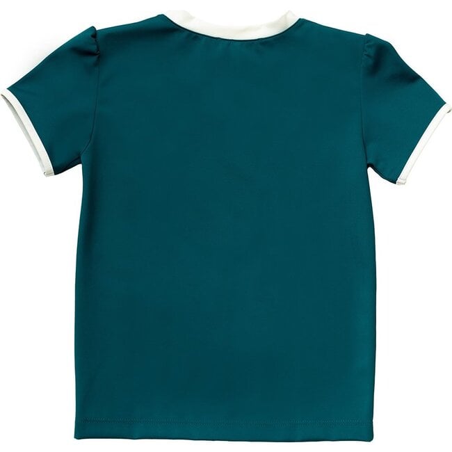 Rose Rashgaurd, Teal/Ivory - Rash Guards - 2