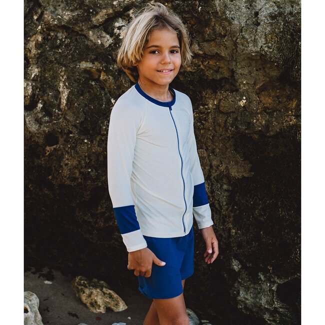 Oscar Rashgaurd, Ivory/Night Blue