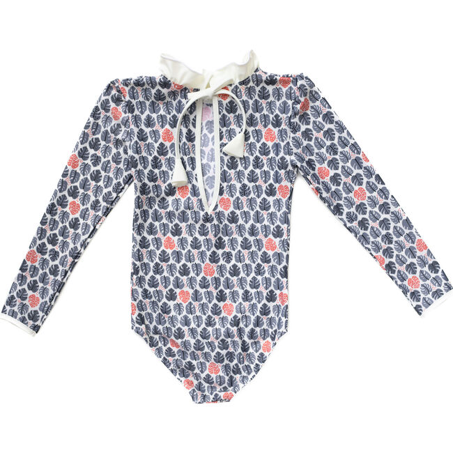 Sofia Surfsuit, Tropical Leaves/Pebble - One Pieces - 5