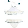 Leila Bikini, Ivory/Teal - Two Pieces - 3