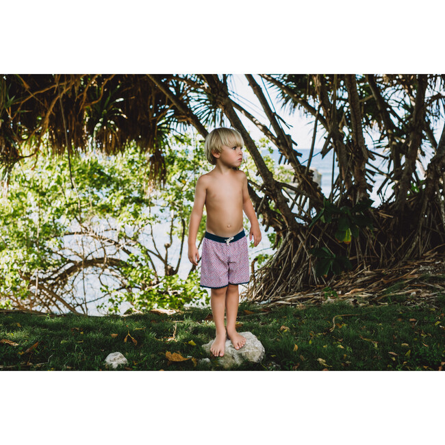 Tommaso Shorts, Tropical Leaves/Cinnamon - Swim Trunks - 3