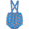 Needle Fish Romper, Bright Floral Blue - Rompers - 2