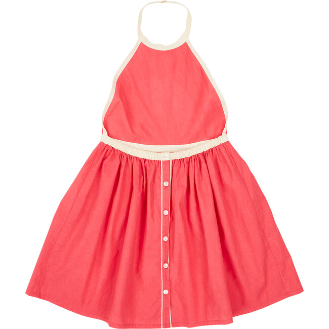 Pelican Pinafore, Raspberry - Dresses - 2