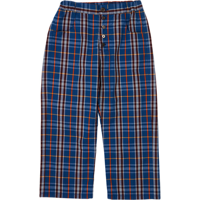 Barnacle Trousers, Blue Check - Pants - 1