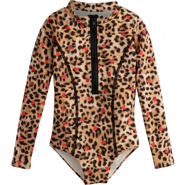 Scuba Do One Piece Rash Guard, Tiny Hearts Print - One Pieces - 1