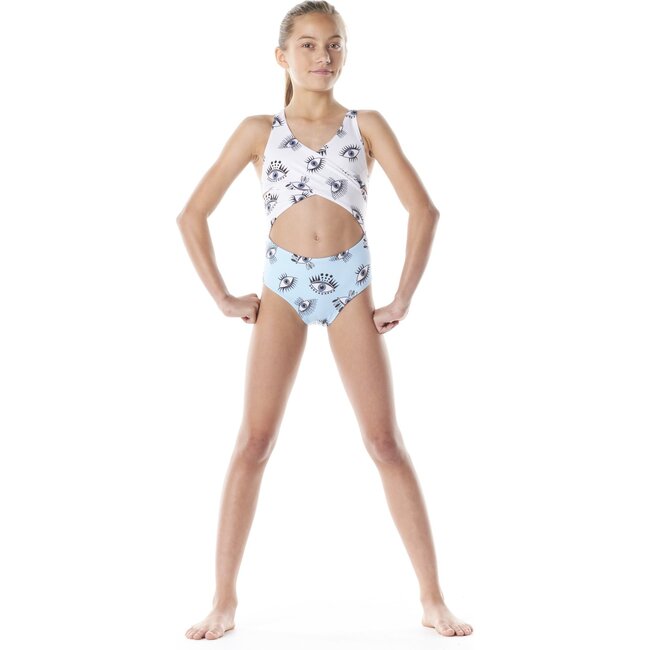 The X Cutout One Piece, Light Blue - One Pieces - 2
