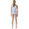 The X Cutout One Piece, Light Blue - One Pieces - 3