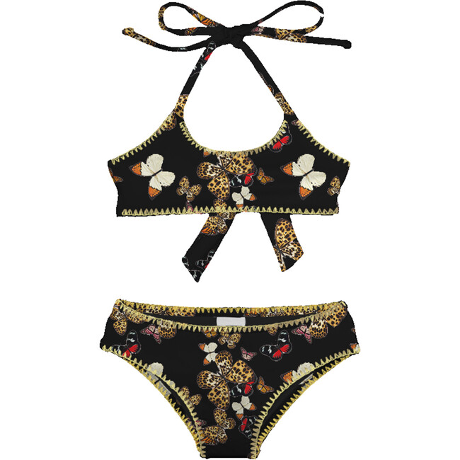 Not Too Sporty Bikini, Black Butterfly - Two Pieces - 1