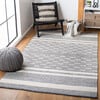 Striped Kilim Asher Rug, Navy/Cream - Rugs - 2