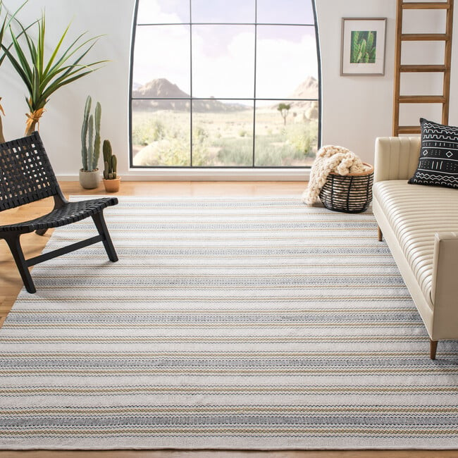 Montauk Lachlan Rug, Grey/Navy - Rugs - 4