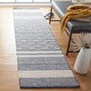 Striped Kilim Asher Rug, Navy/Cream - Rugs - 6