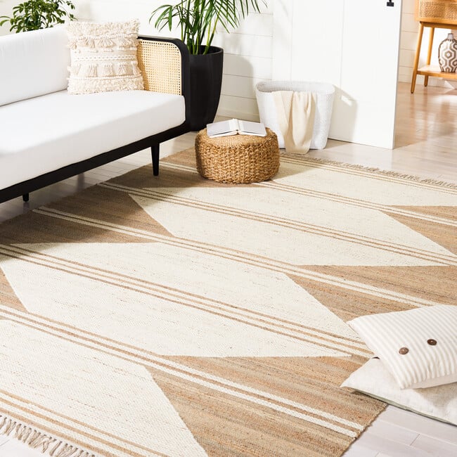 Kilim Delilah Rug, Tan/White - Rugs - 3