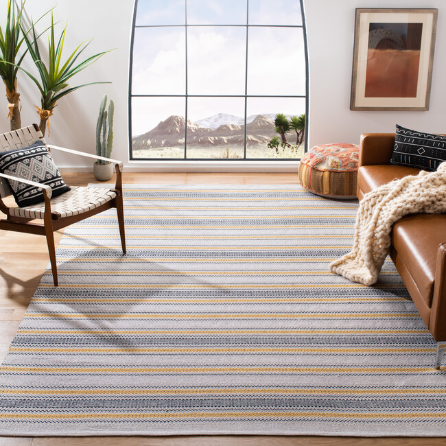 Montauk Lachlan Rug, Mustard/Grey - Rugs - 4