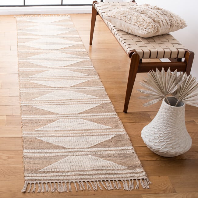 Kilim Delilah Rug, Tan/White - Rugs - 4