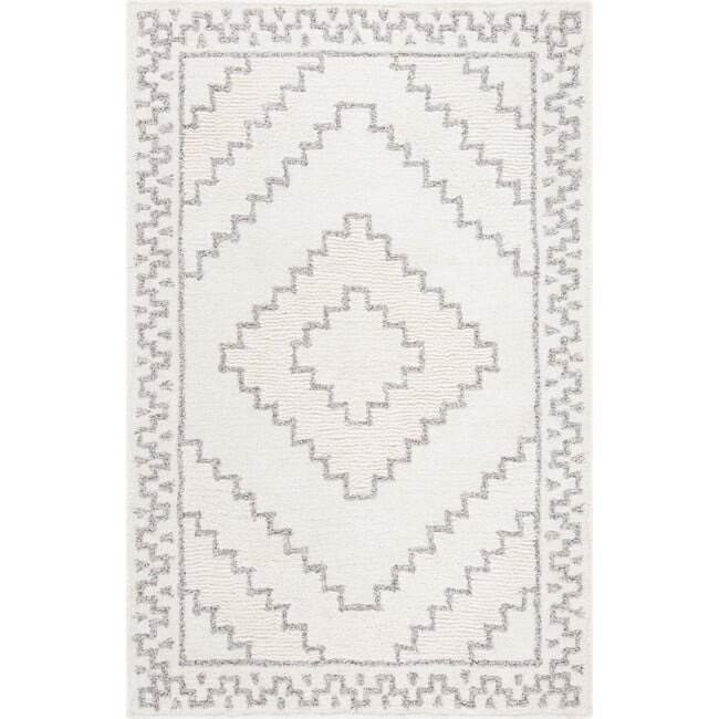 Casablanca Amara Rug, Ivory/Silver