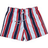 Men's Haya Red Swim Trunks, Mid - Swim Trunks - 1 - thumbnail