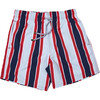 Men's Haya Red Swim Trunks, Long - Swim Trunks - 1 - thumbnail