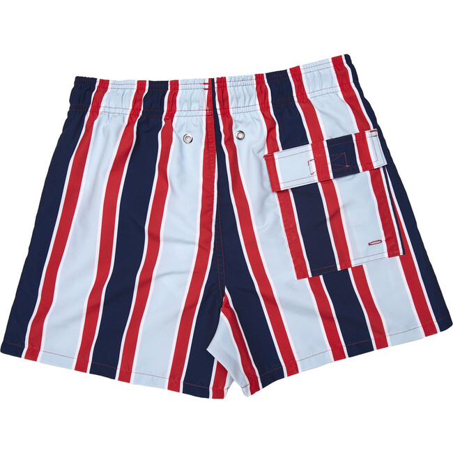 Men's Haya Red Swim Trunks, Mid - Swim Trunks - 2