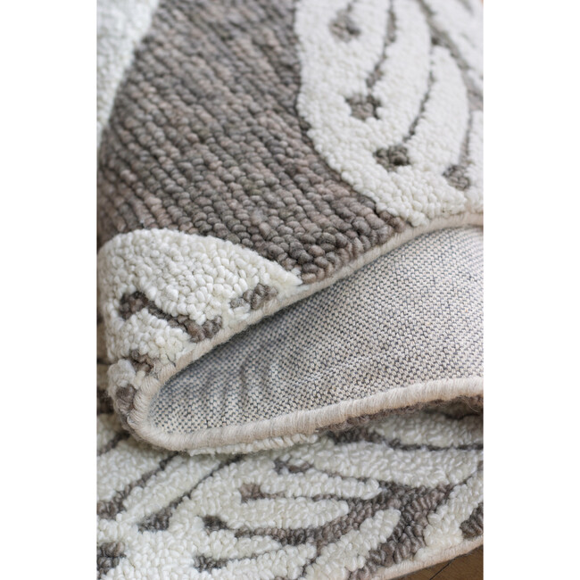 Leaf Wool Rug, Taupe - Rugs - 5