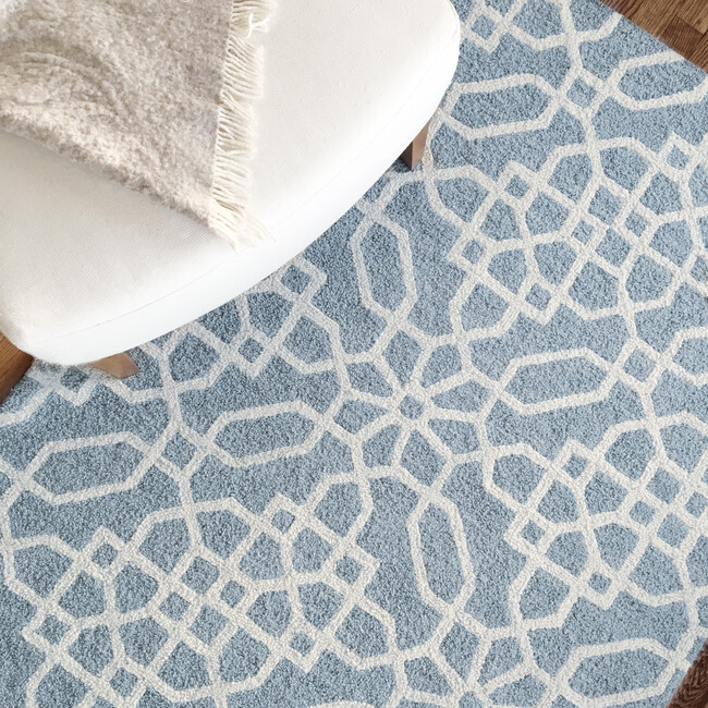 Atrium Wool Rug, Blue - Rugs - 4