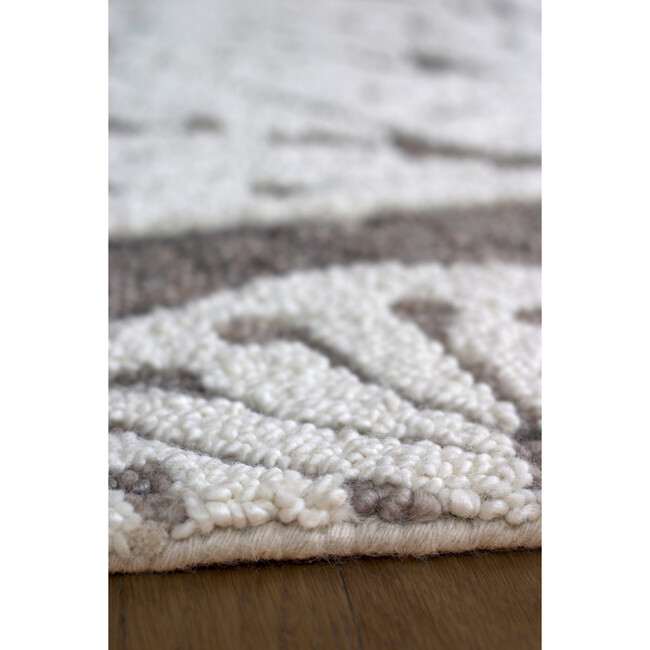 Leaf Wool Rug, Taupe - Rugs - 6