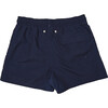 Men's Solid Navy Blue  Swim Trunks, Mid - Swim Trunks - 2